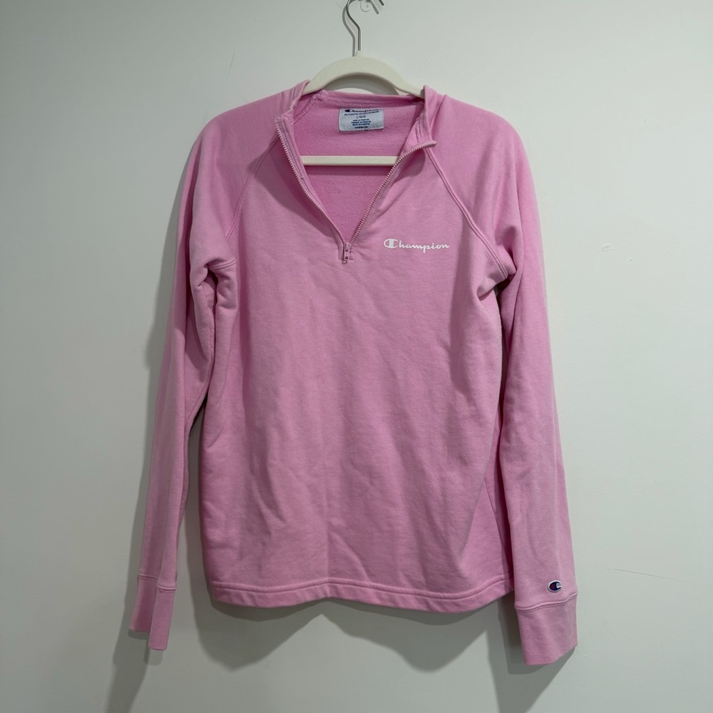 Champion Bubblegum Pink Lightweight Half-Zip Pullover